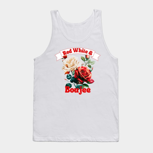 Red White & Boujee Tank Top by Queen of the Minivan